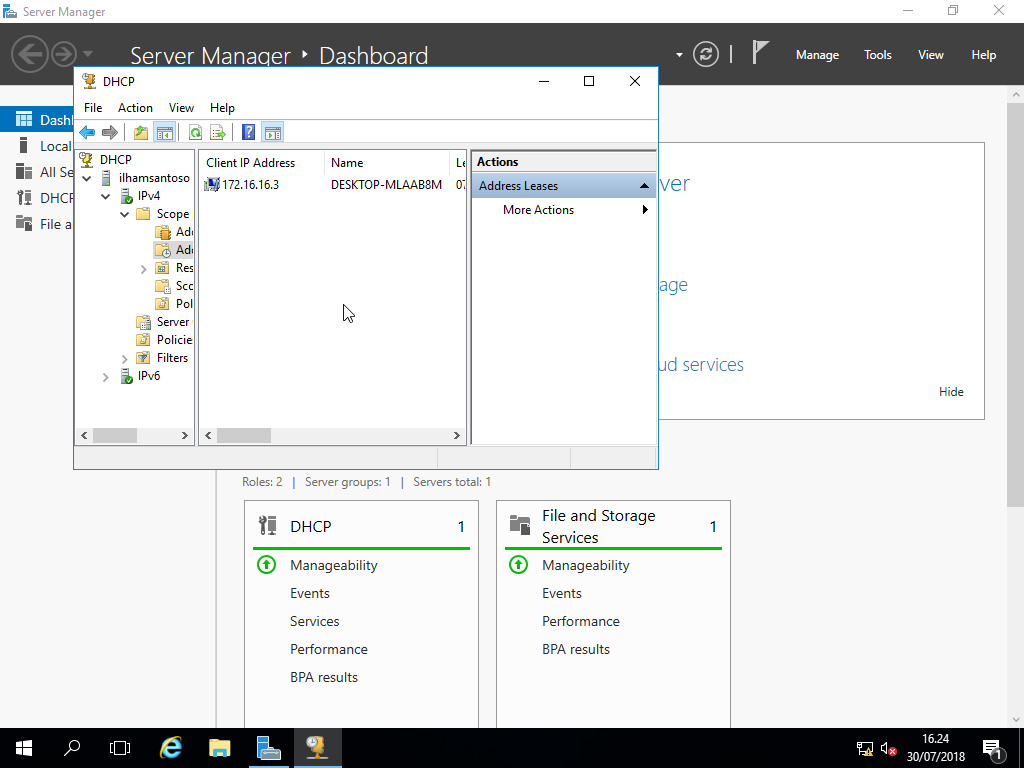 Cara membuat DHCP Server di Windows Server GUI 2016 - TutorIT