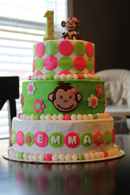 Bánh sinh nhật hình con khỉ dễ thương ngộ nghĩnh đáng yêu