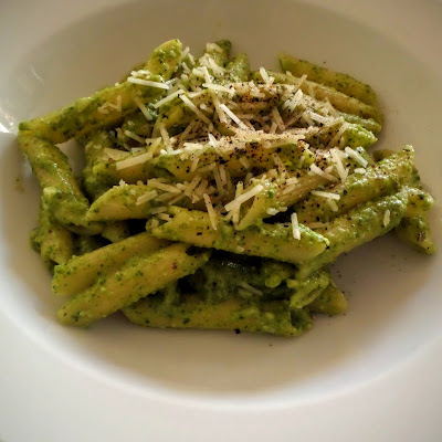 Pesto Pasta:  A simple and quick pasta dish made with an easy basil pesto sauce.