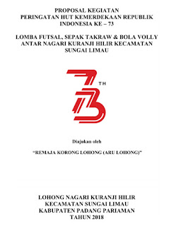 Proposal Bantuan Dana HUT RI Ke-73 Tahun 2018 Proposal Bantuan Dana HUT RI Ke-73 Tahun 2018
