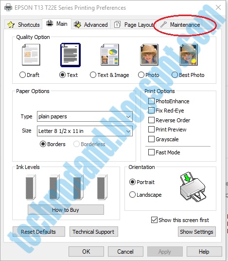 cara print head alignment