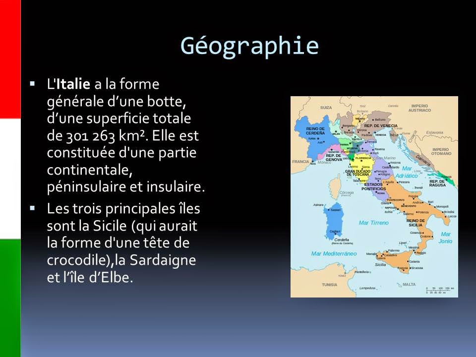 Classe de CM2. École Saint Louis des Français.: Exposé. L'Italie