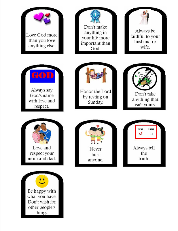 Free Printable 10 Commandments Craft
