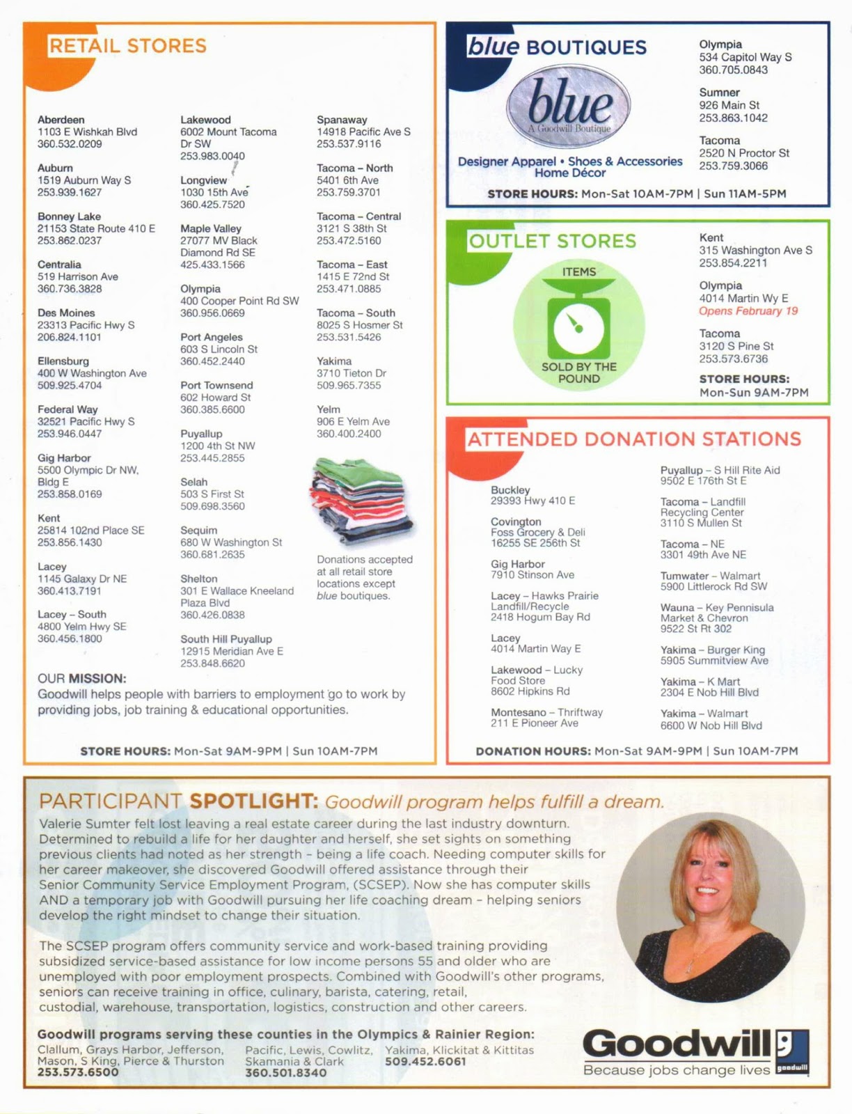 Rainier Lions Club YELM Goodwill February Calendar & Special News!