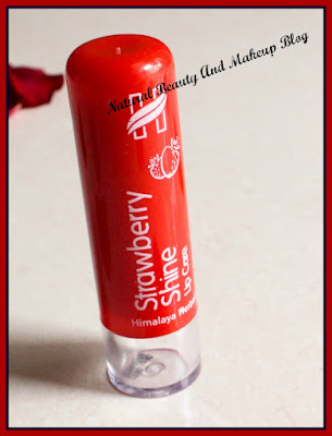 Himalaya Herbals Strawberry Shine Lip Balm - Review, FOTD and other details on Natural Beauty And Makeup Blog