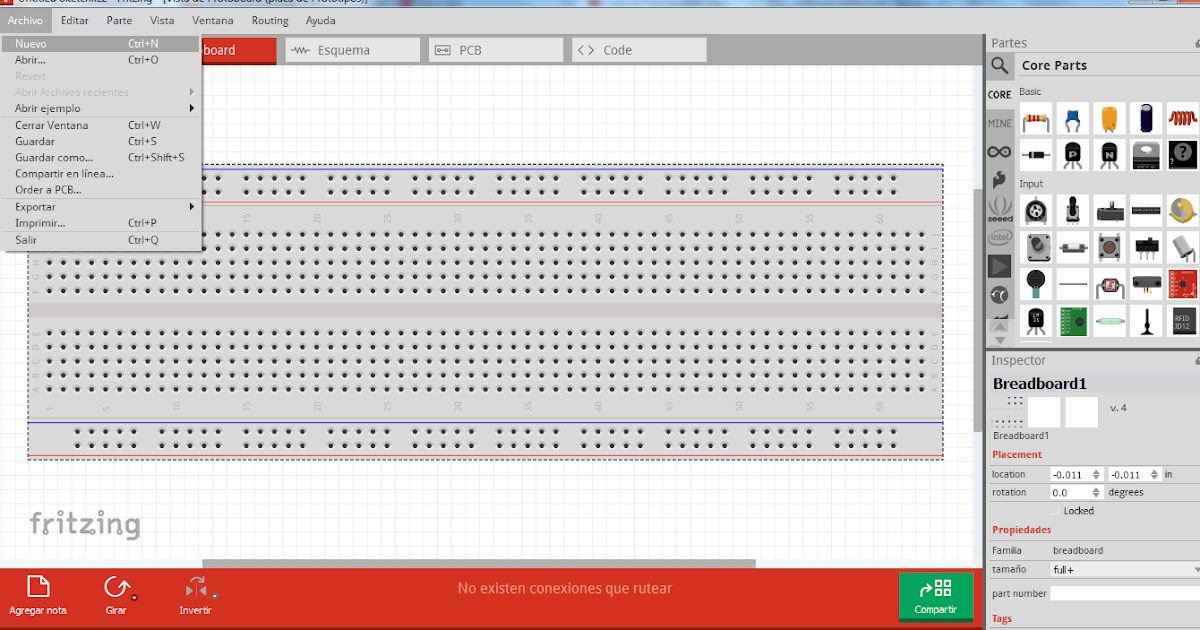 Arduino en Fritzing: EJEMPLO