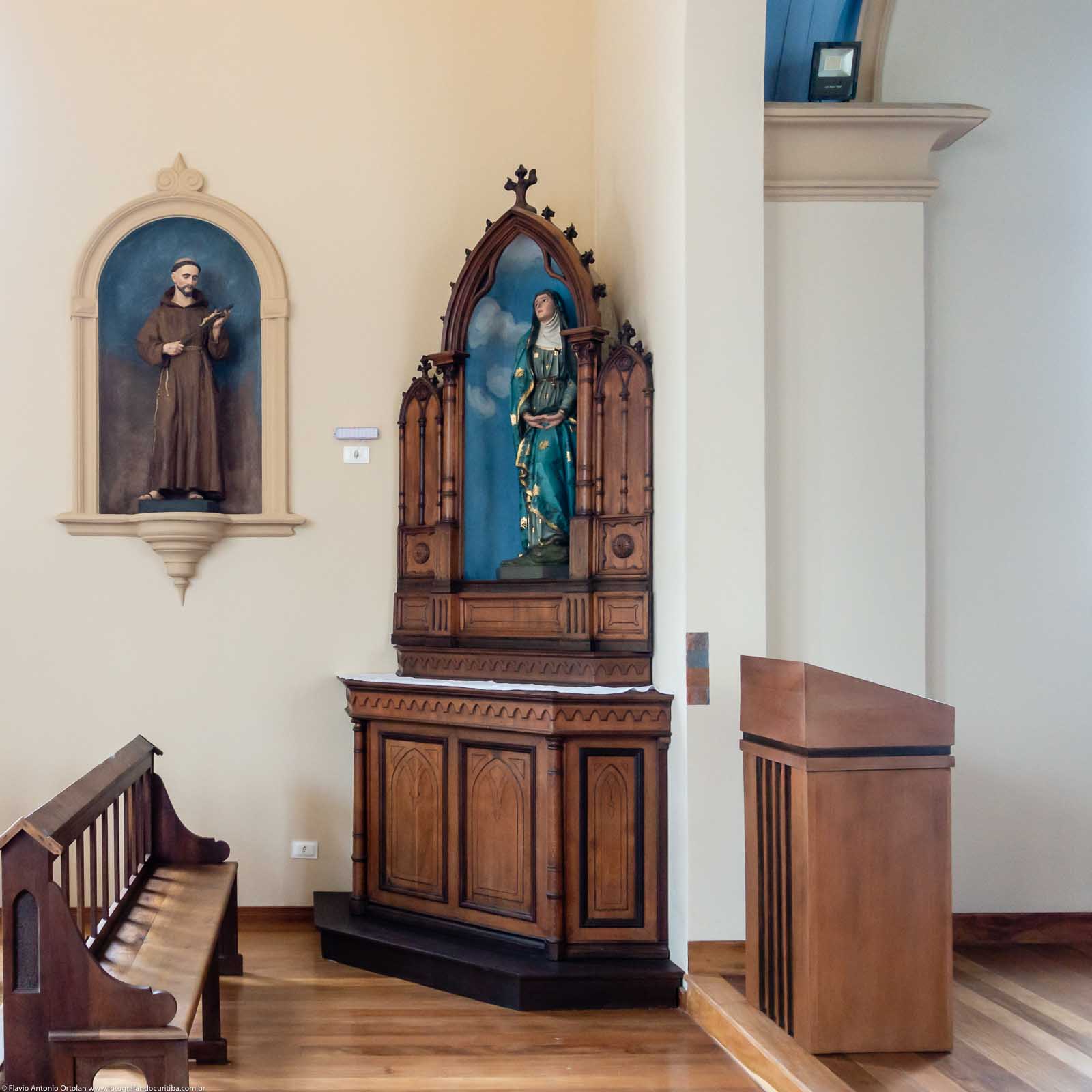 Fotografando Curitiba Capela Nossa Senhora da Glória o interior