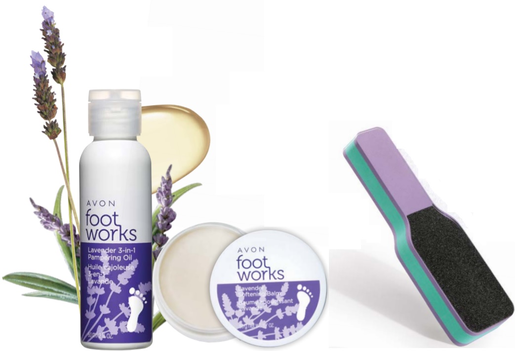3 easy steps to rejuvenated feet with Avon Foot Works Lavender