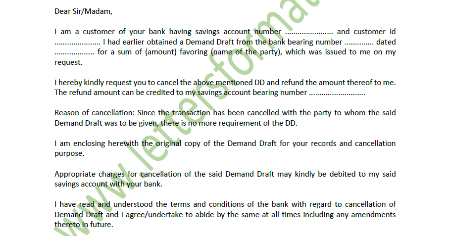 demand draft cancellation letter format axis bank demand draft cancellation letter format axis bank
