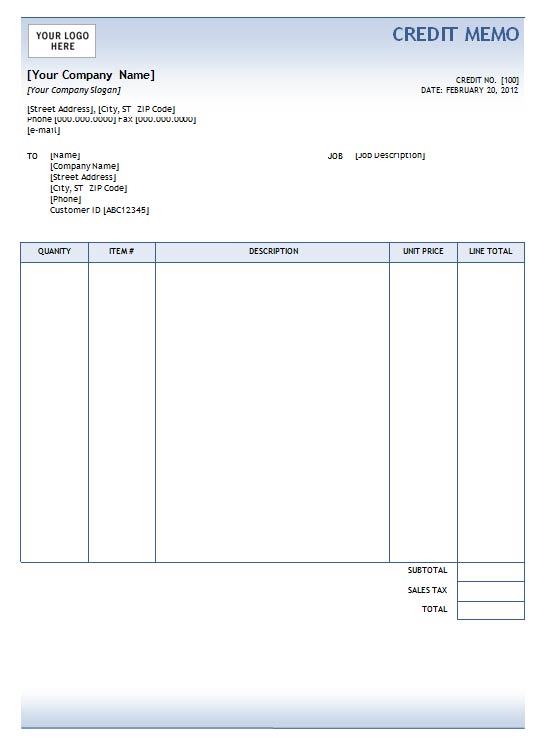 Download free Credit Memo Template in pdf and MS word ...
