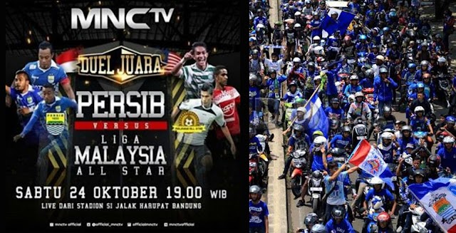Jadwal Pertandingan Persahabatan Persib VS Malaysia All Star dan Konvoi Bobotoh