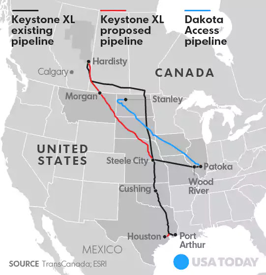 Drilling Maps Keystone Pipeline and Dakota Access Pipeline Maps