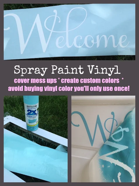 Silhouette, Silhouette tutorial, spray paint vinyl, vinyl, custom colors
