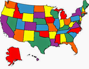 Map of Kayaked States