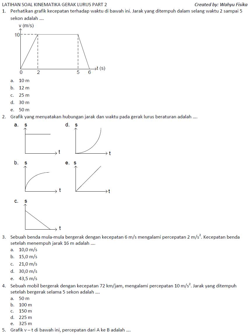 Kumpulan Soal Kinematika Gerak X Sma Doc Galeri Siswa