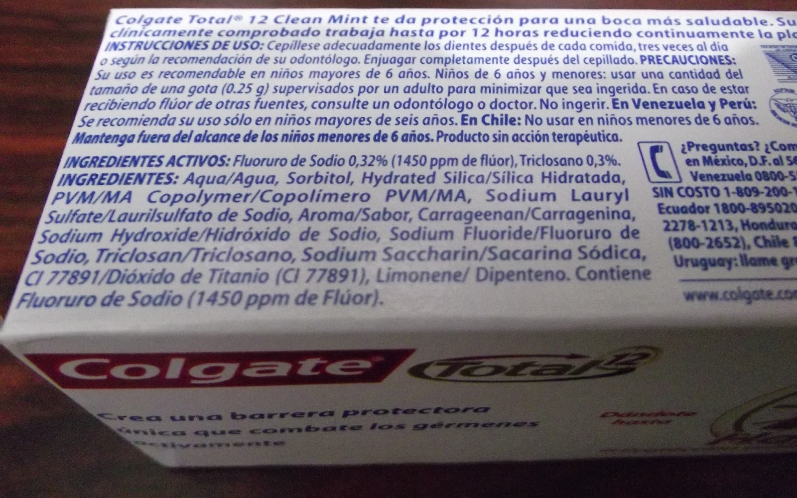 Colgate Total 12 antes Hecho en