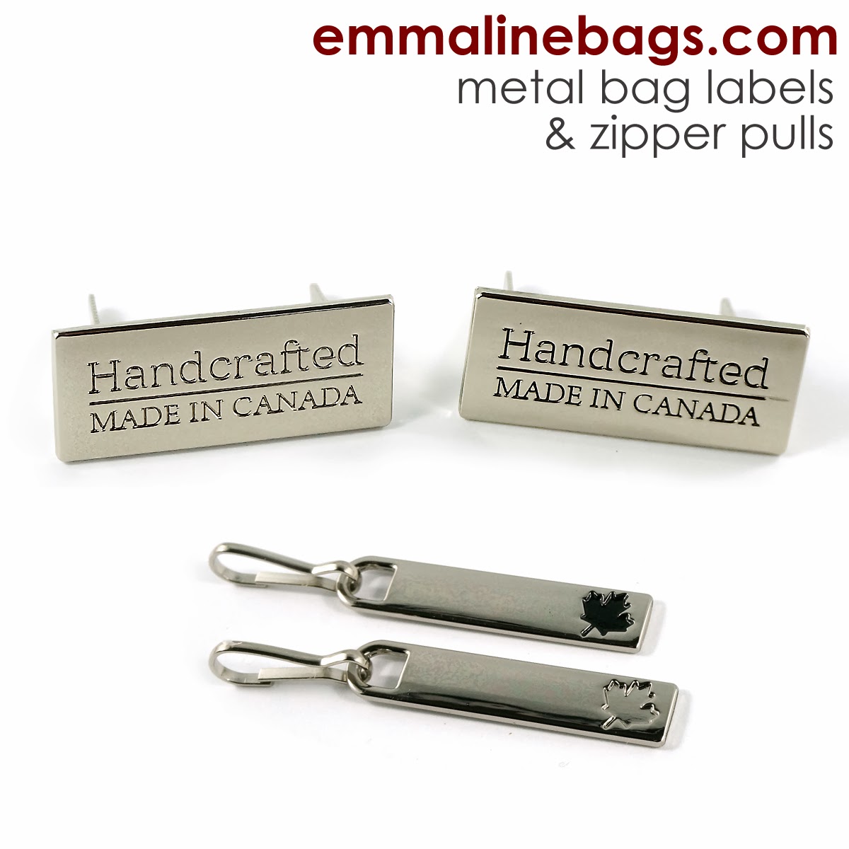 Made in Canada labels and zipper pulls