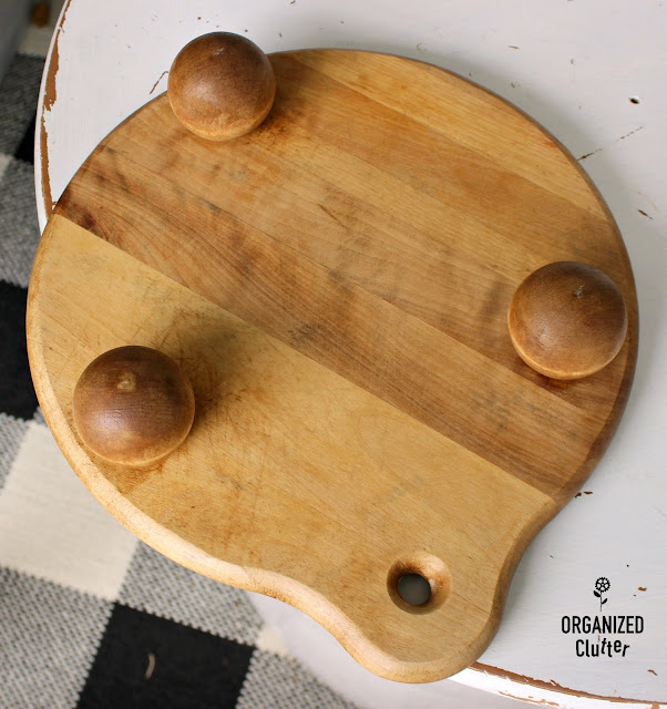 DIY Kitchen Decor with Cutting Boards, Coffee Stain, Stencils & Wood Ball Knobs