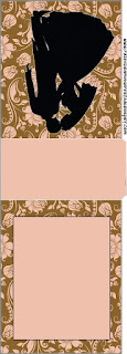 Etiqueta Tic Tac para Imprimir Gratis de Silueta de Pareja en Fondo con  Rosas Rosadas en Marrón. 