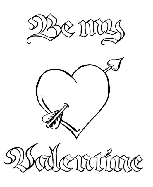Valentines Day Coloring Pages - Coloring Page On Be Mine 
