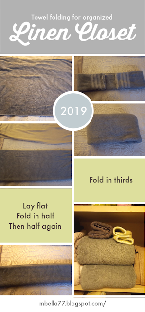 kondo folding towel method for a neat linen closet