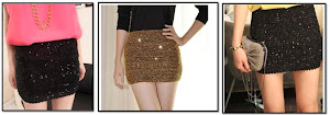 Galaxy Glitter Sequin Mini Skirt