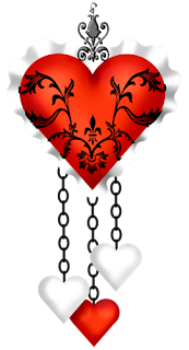 Clipart de Corazones con Corazones Colgando.