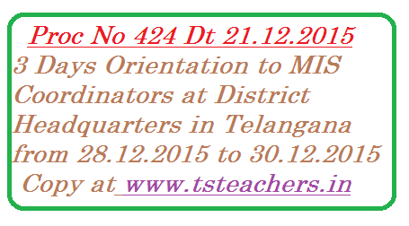 proc-424-orientation-to-mis-coordinators-tgscert-ict-computerlabs TGSCERT Telangana | ICT in Schools | 3 Days Orientation to MIS Coordinators at District levele | Making computor labs functional | Orientation to MIS Coordinators in Telangan at District Headquarters for 3 Days on ICT Programme in High Schools | Proc No 424 Dt 21.12.2015 Telangana SCERT is going to conduct orientation to MIS Coordinators for 3Days 