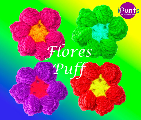 http://ipunts.blogspot.com.es/2014/05/flores-puff-crochet-patron-y.html