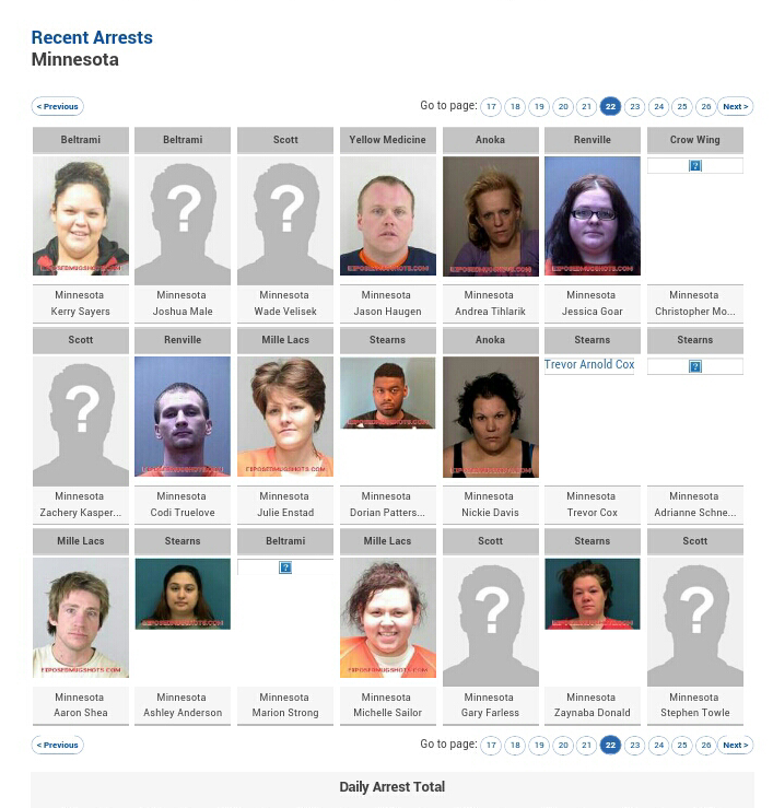 Minnesota, MN Arrest Mugshot Profiles Minnesota Mystery Crime Blog
