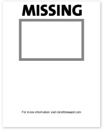 Lost Poster Template Resource Responsible Behaviour Poster
