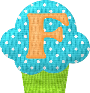 Abecedario en Cupcakes de Tela. Fabric Cupcakes with Alphabet.