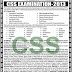 CSS Examination 2013 by Federal Public Service Commission