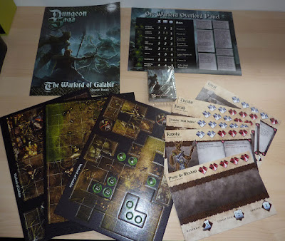 Unboxing the Kickstarter for Dungeon Saga: Dwarf Kings Quest, The Warlord of Galahir, Infernal Crypts, The Tyrant of Halpi and The Return of Valandor.