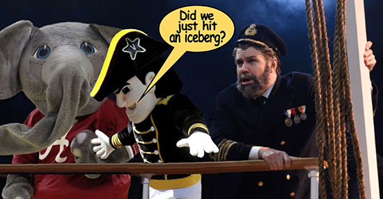 political clown parade alabama crimson tide vs vanderbilt