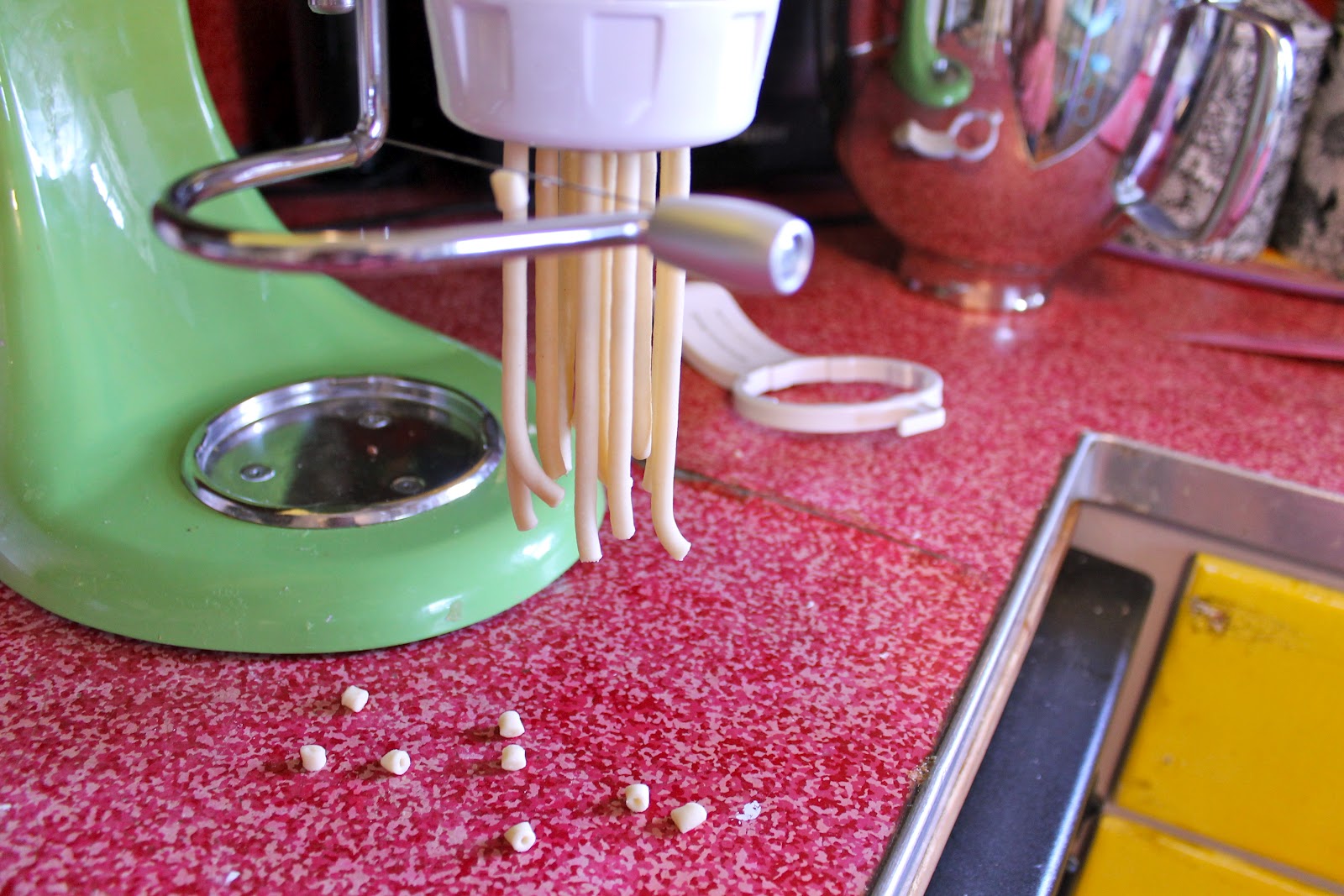 using kitchenaid pasta press