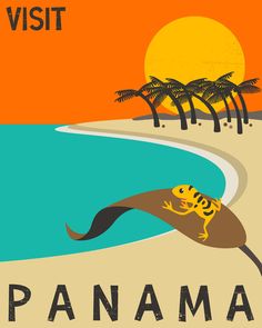 Vintage Travel Poster of Panama