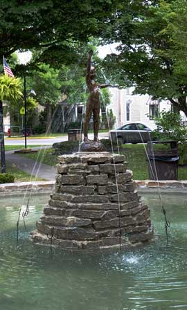 Fountain In the Clinton Village Green