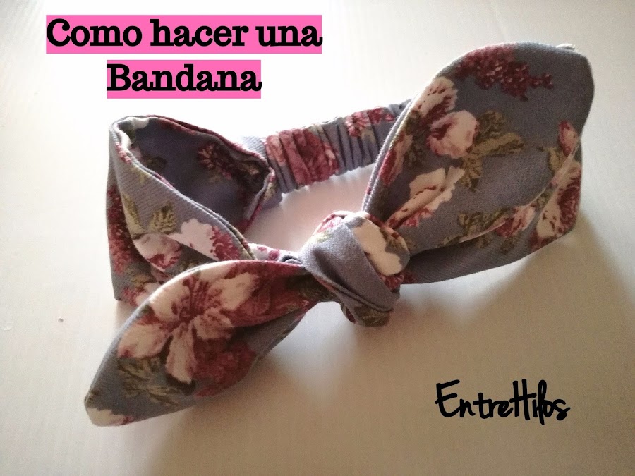 como hacer una bandana o diadema de lazo