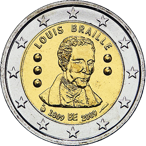 2009 Louis Braille Bicentennial Uncirculated Silver Dollar