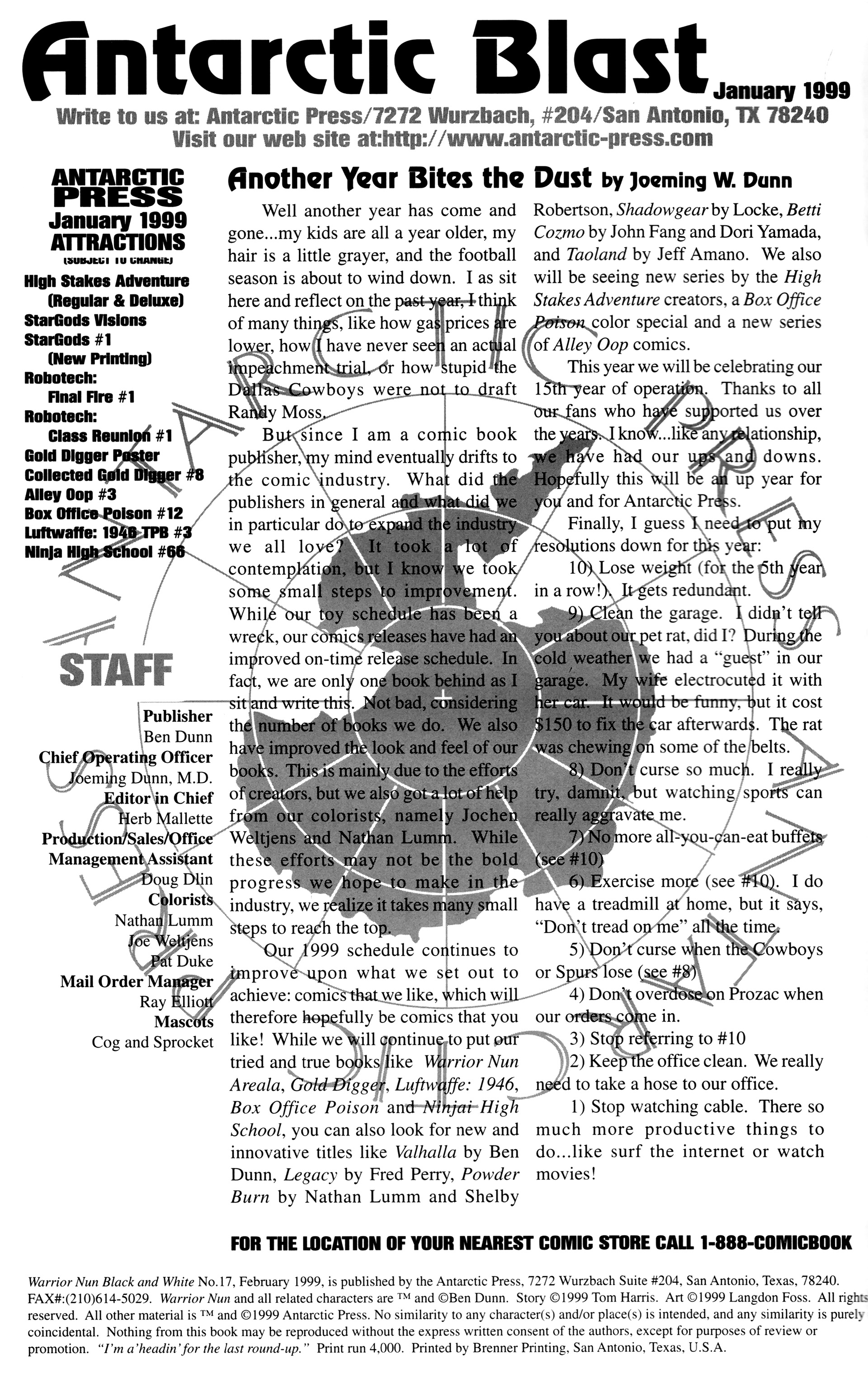 Read online Warrior Nun: Black & White comic -  Issue #17 - 2