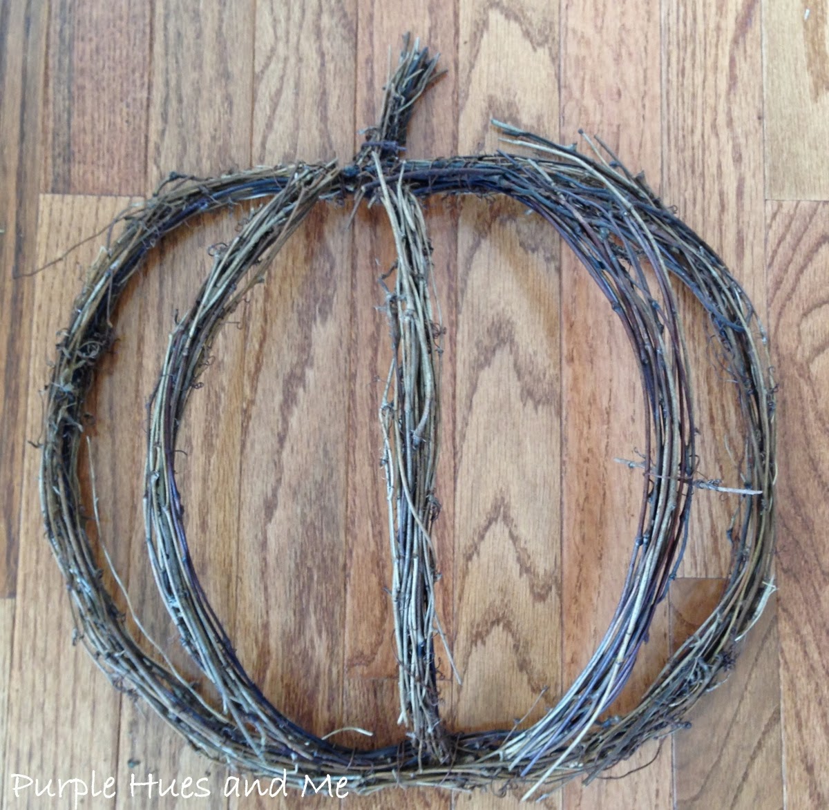 Purple Hues and Me Grapevine Garland Pumpkin Wreath