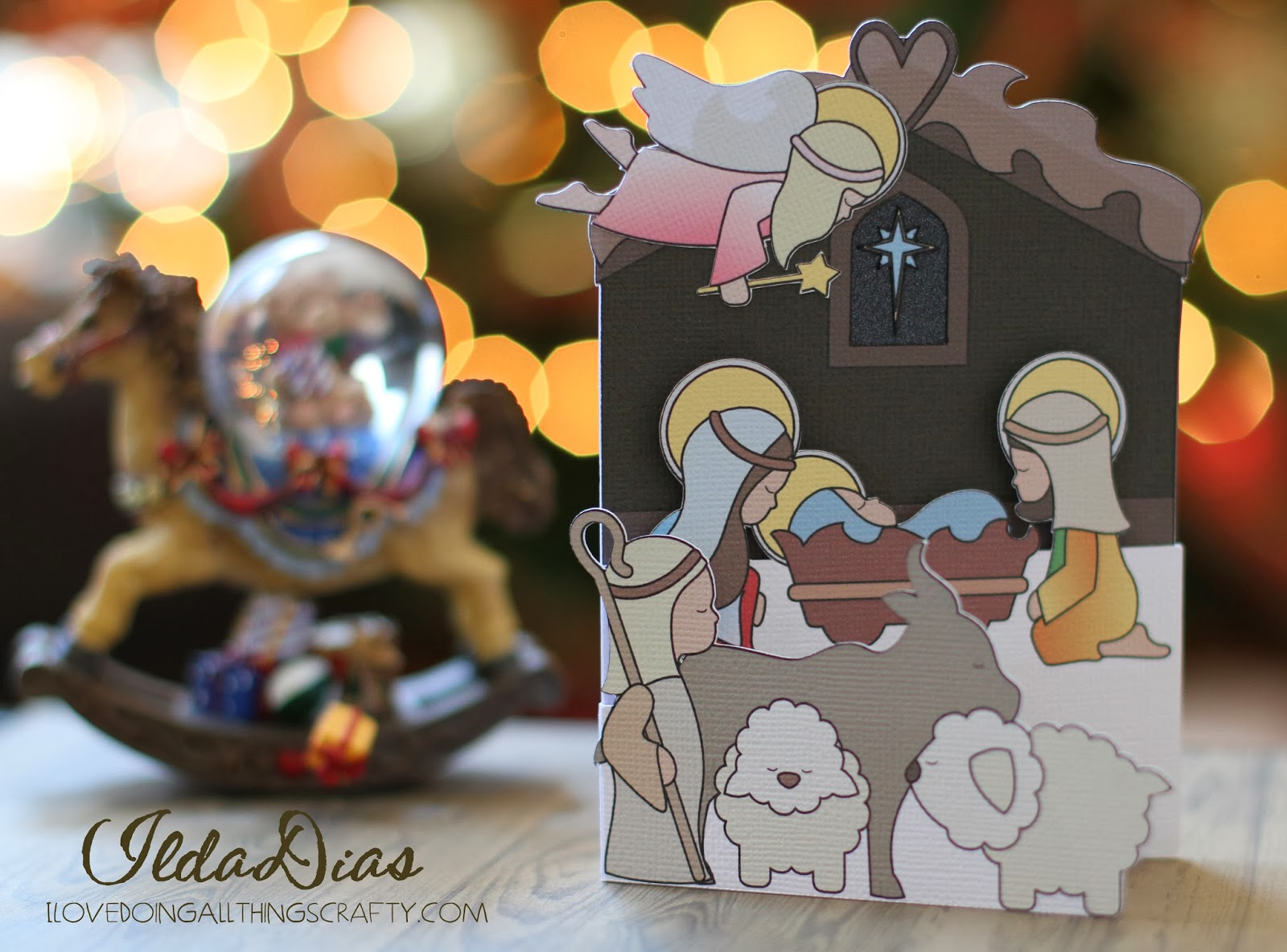 I Love Doing All Things Crafty Print and Cut Nativity Scene Trifold