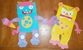 Paper Bag Monster Puppets are fun for a Preschool or Toddler Birthday Party.
