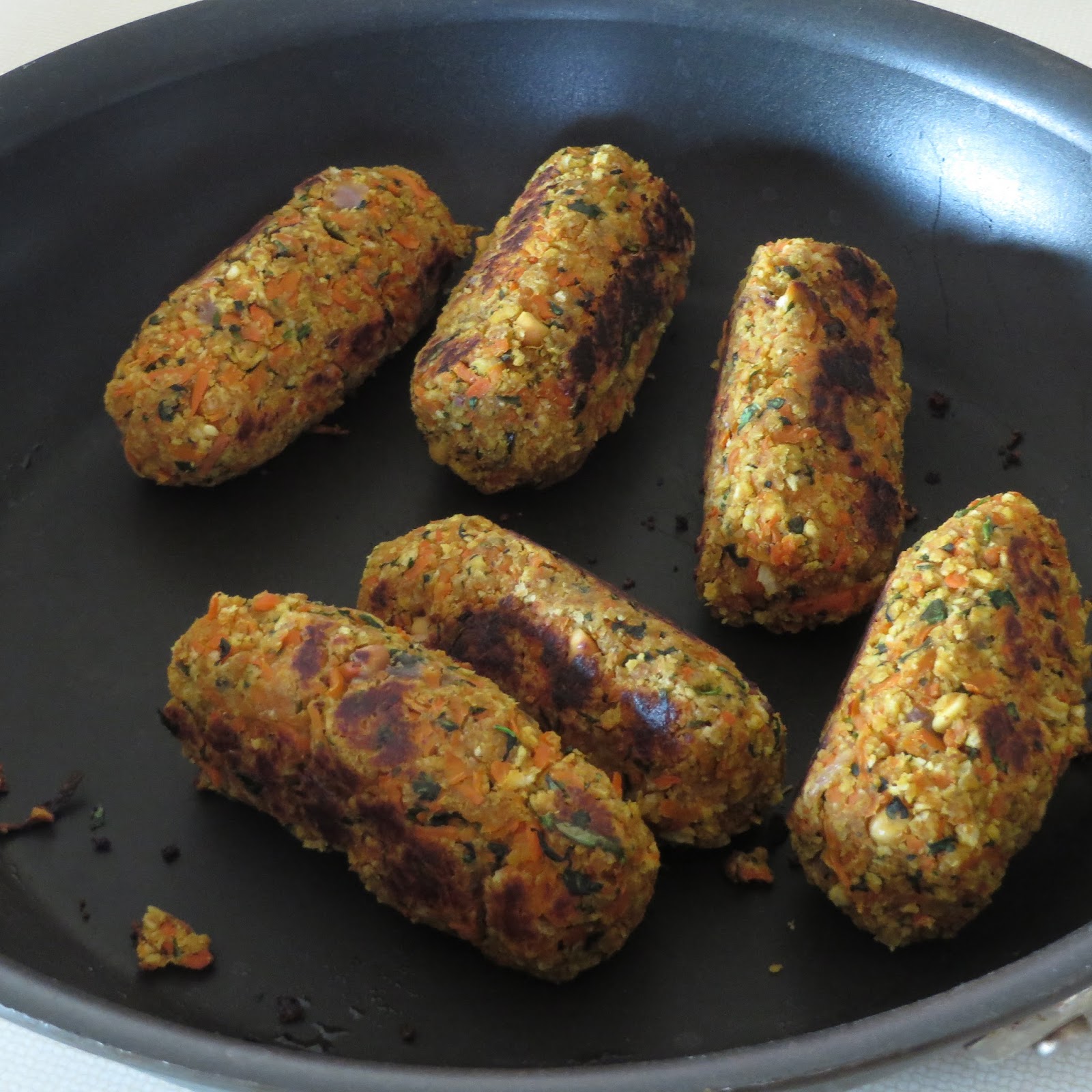 Tracy's Living Cookbook Carrot Sausages