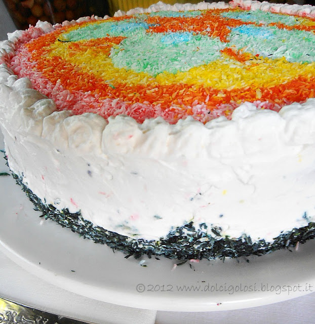 Dolci golosità: Torta compleanno decorata con cocco