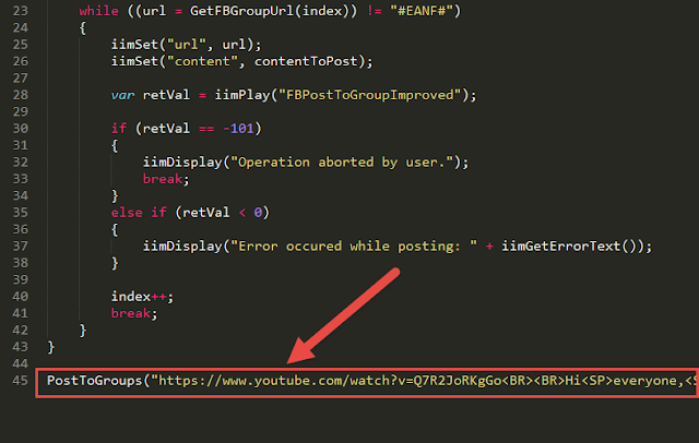 iMacros Facebook: Group Post Script - Null Droid