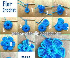 Cómo tejer Flor de 6 pétalos a Crochet / DIY