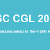 Questions asked in SSC CGL 2017 All Shifts (05 August 2017)