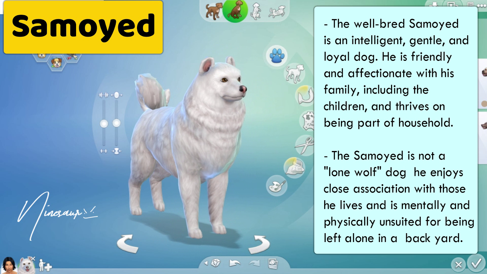 NINESAUR 72 LARGE DOG BREEDS SIMS 4